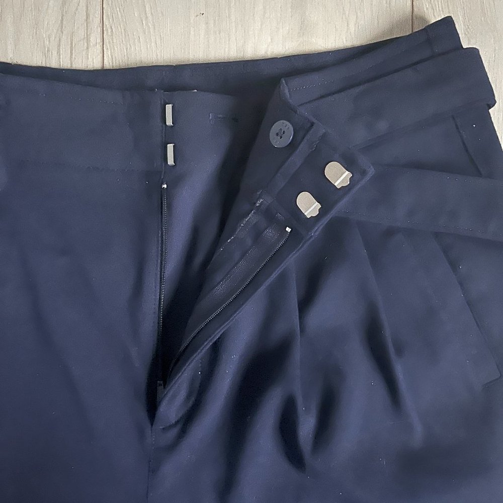 Gap Navy Ankle Pleated Trousers
